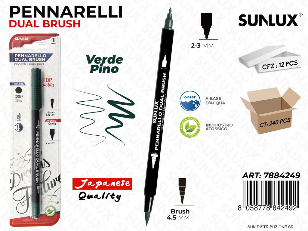 Bl. Pennarelli Dual Brush Verde Pino
