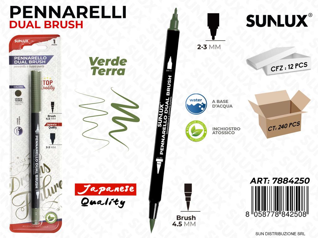 Bl. Pennarelli Dual Brush Verde Terra