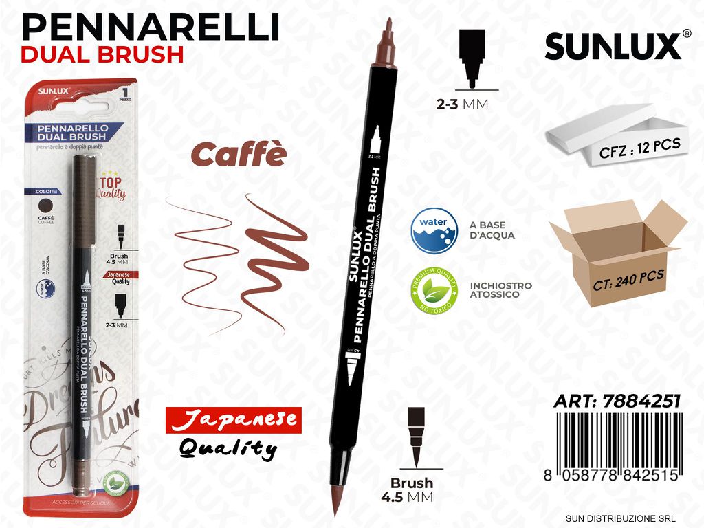 Bl. Pennarelli Dual Brush Caffe''