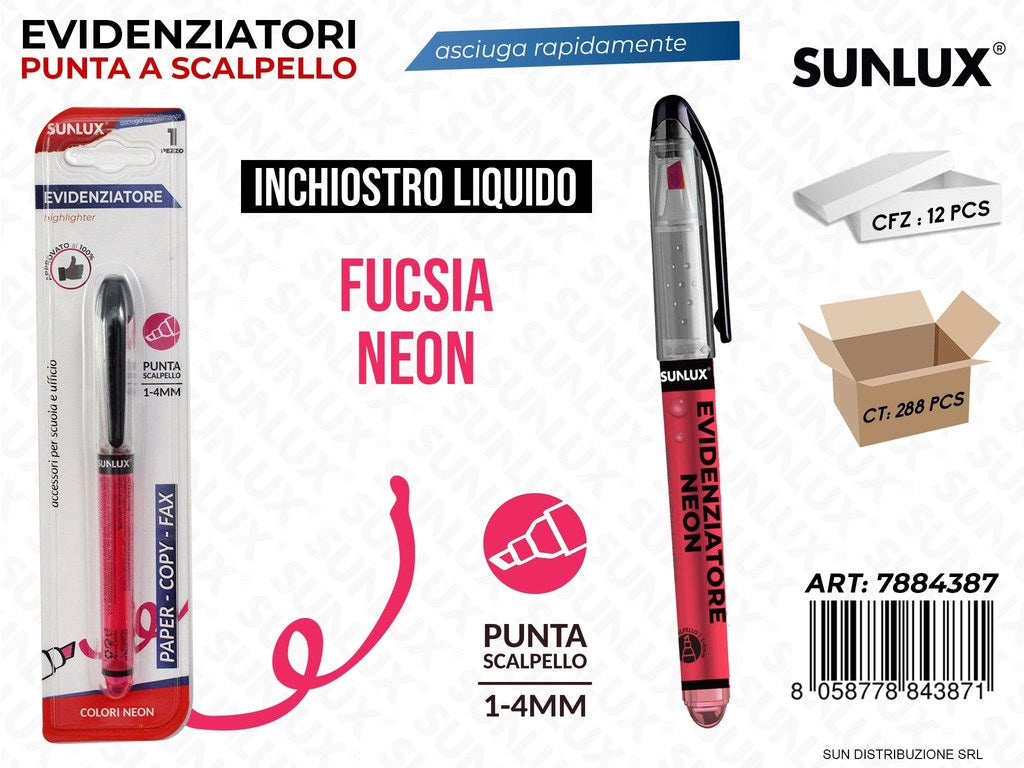 Bl. Evidenziatore Fucsia Neon Liquido 1-4MM