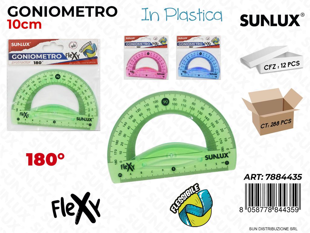 Goniometro in Plast. Flexy 10CM 180GRADI Col. Ass.