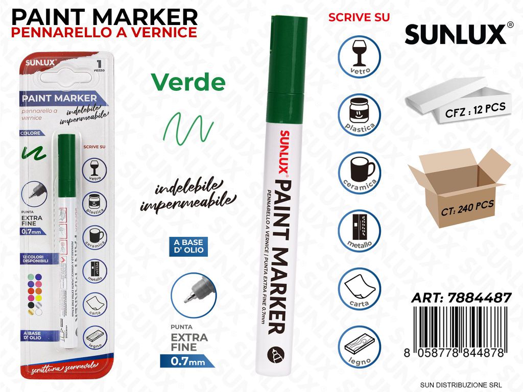 Bl. Paint Marker a Vernice Verde 0.7MM