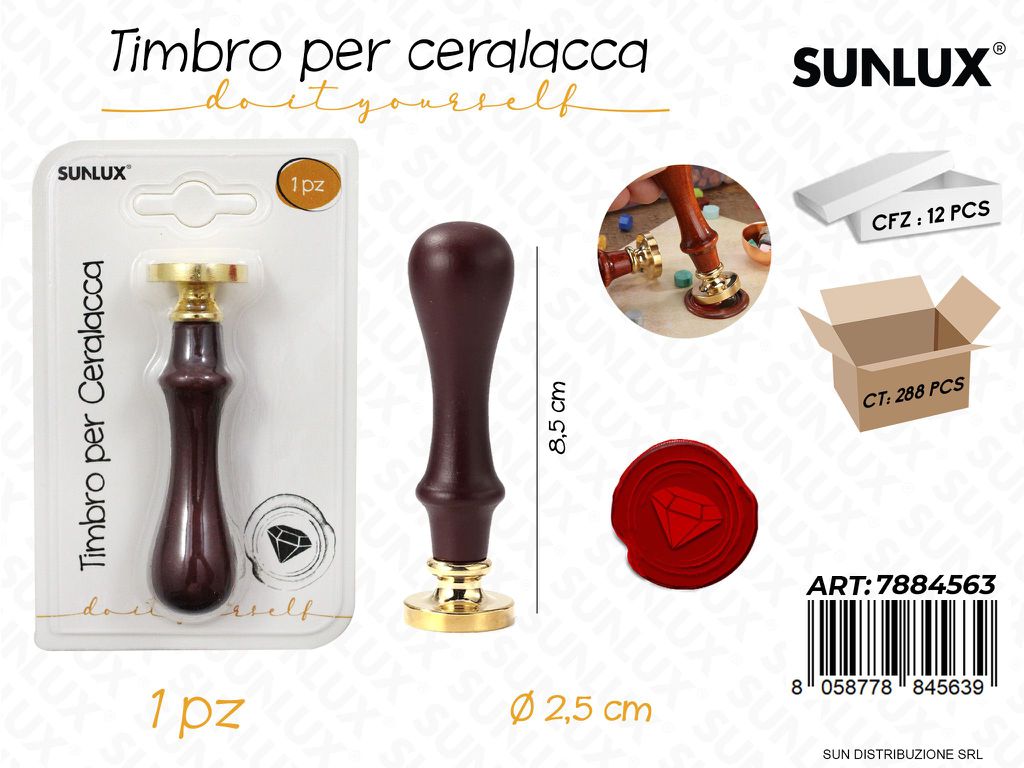 Timbro per Ceralacca Diamante D.2.5*8.5CM