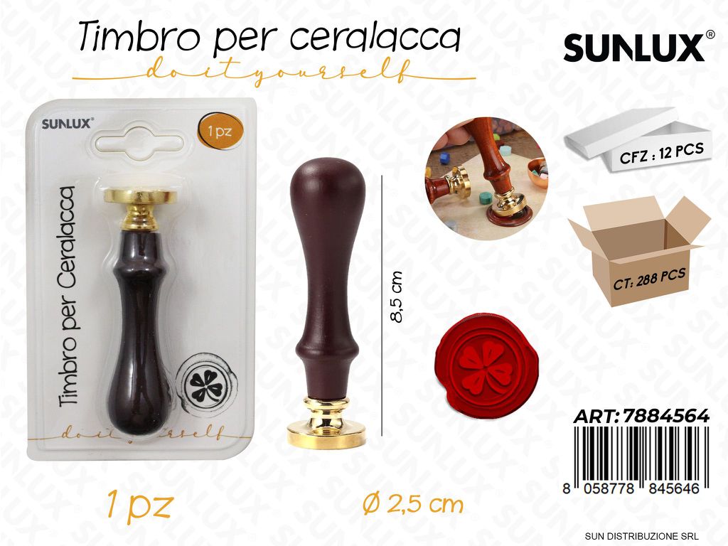 Timbro per Ceralacca Quadrifoglio D.2.5*8.5CM