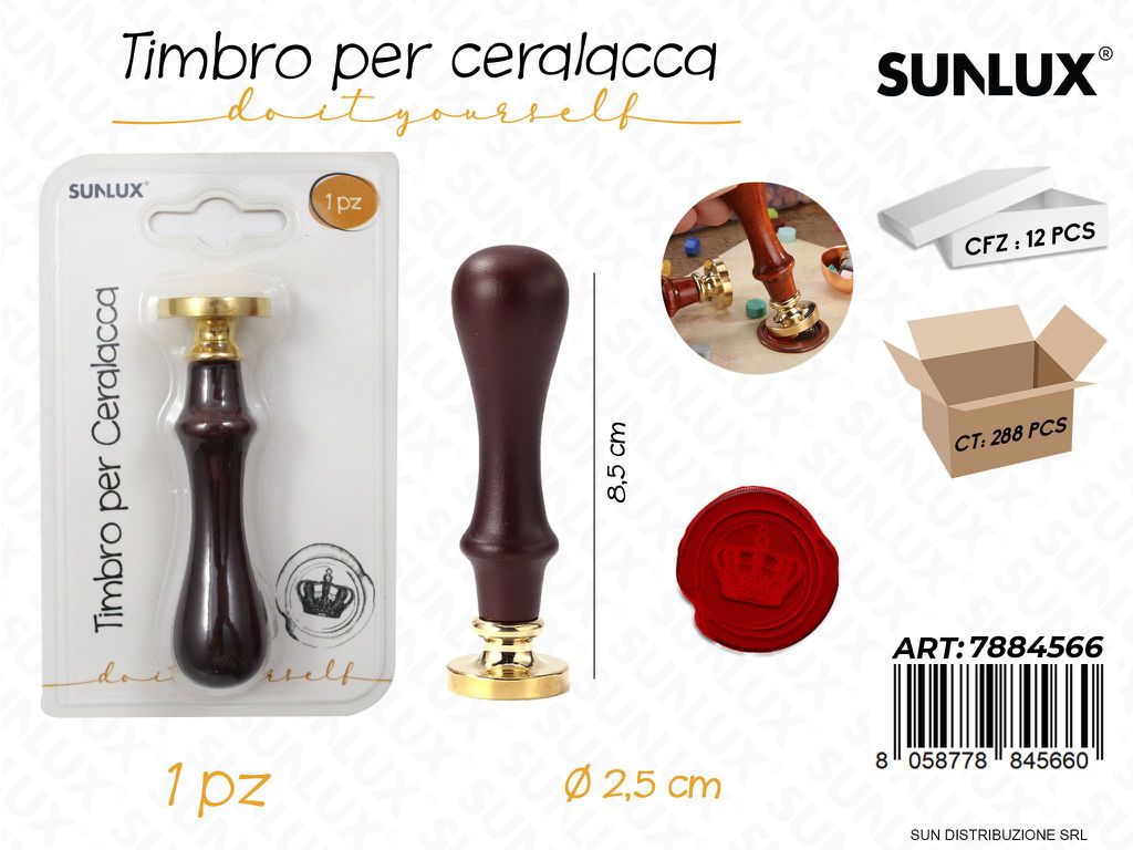 Timbro per Ceralacca Corona D.2.5*8.5CM