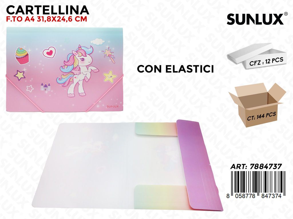 Sunlux Cartellina Unicorn c/ Elast. 31.8*24.6CM