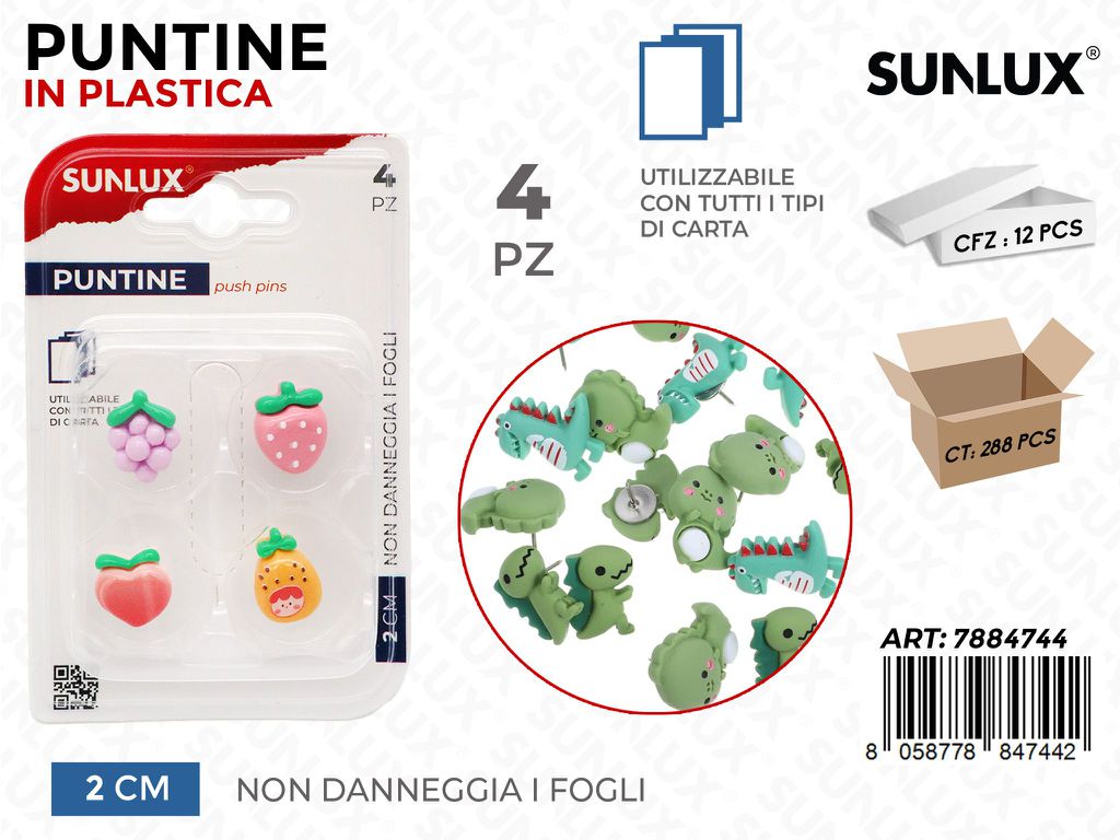 Puntine Ass. 4Pcs 2Cm