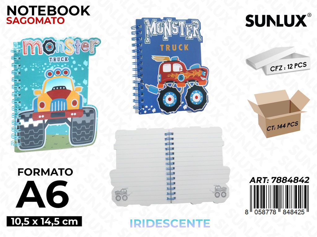 Notebook M.Truck Sagomato A6 10.5*14.5Cm
