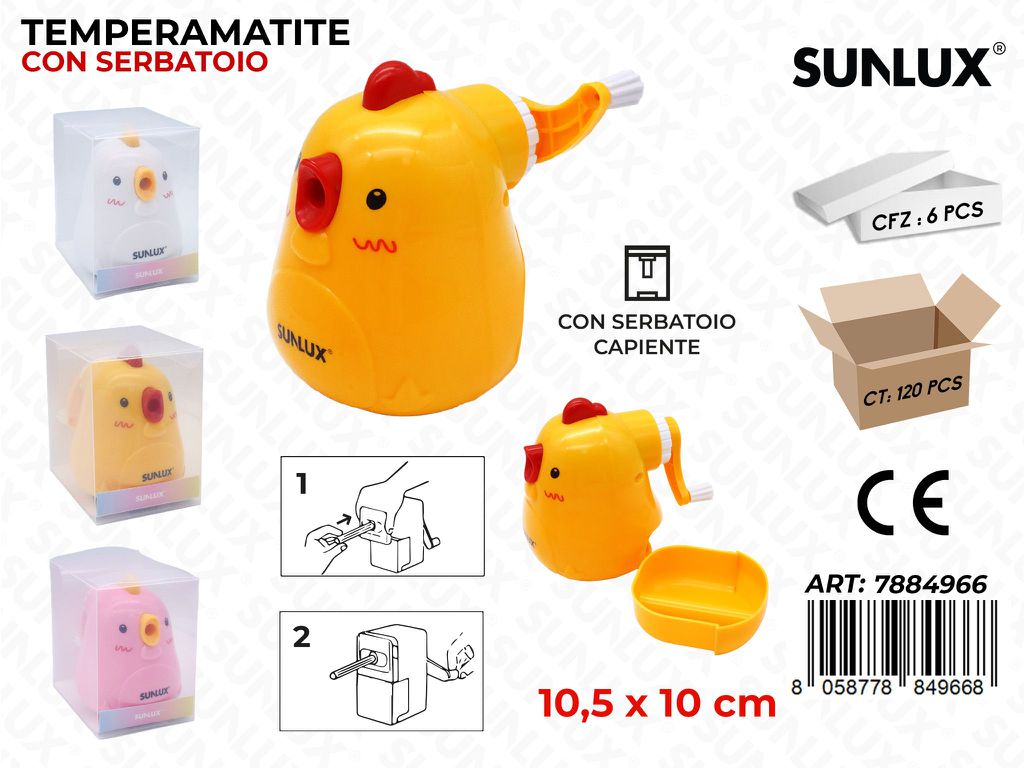 Sunlux Temperamatite c/ Serbatoio Ass. 10.5*10CM