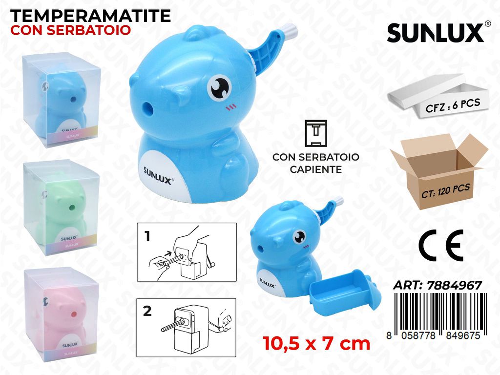 Sunlux Temperamatite c/ Serbatoio Ass. 10.5*7CM