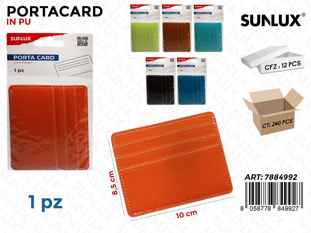 Sunlux Porta Card in Pu Col. Ass. 10*5.8CM