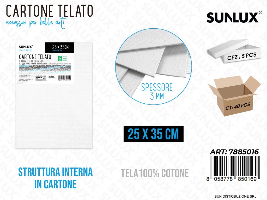 Cartone Telato per Pittura 25*35CM*3MM