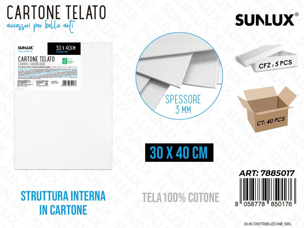 Cartone Telato per Pittura 30*40CM*3MM