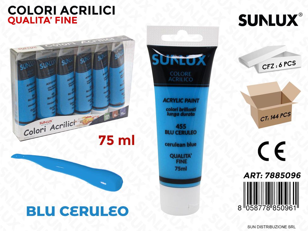 Colori Acrilico 75ML 455 Blu Ceruleo