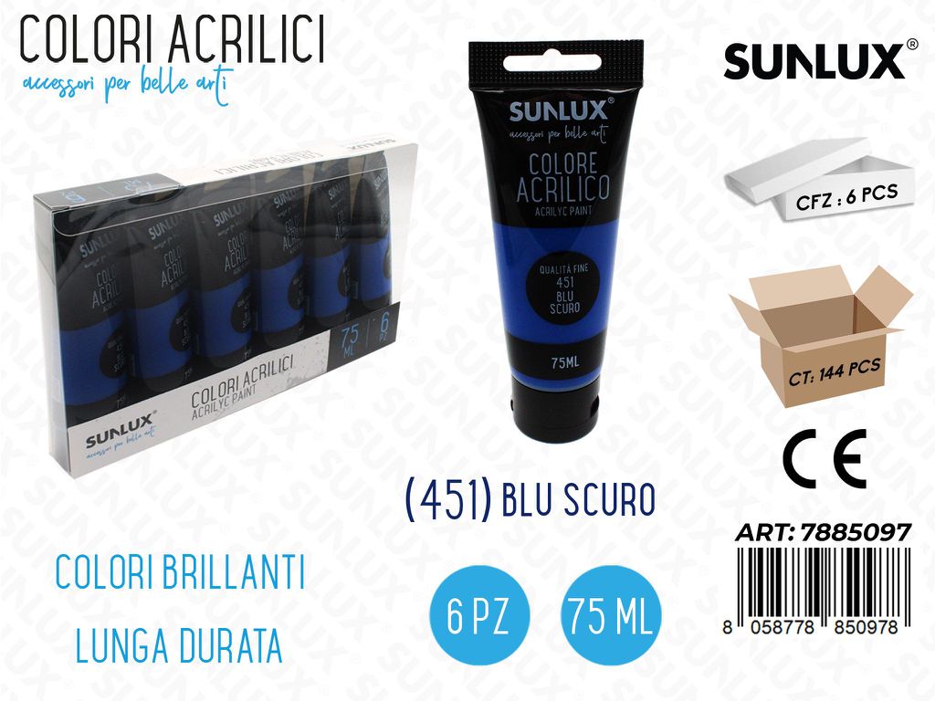 Colori Acrilico 75ML 451 Blu Scuro