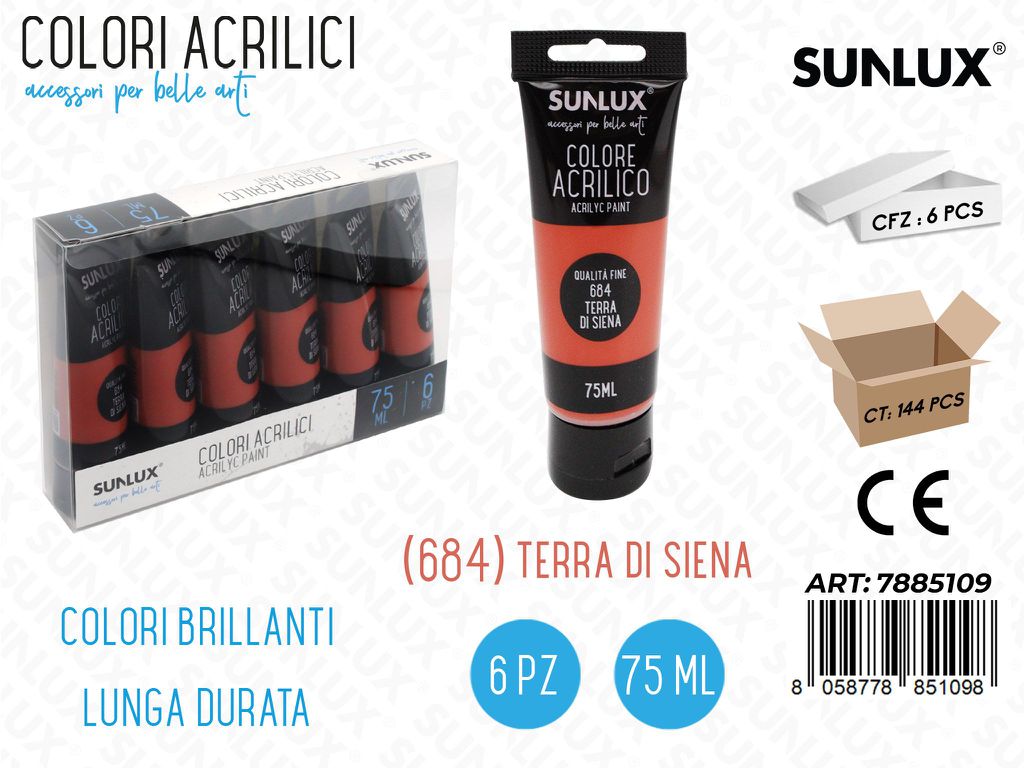 Colori Acrilico 75ML 684 Terra di Siena