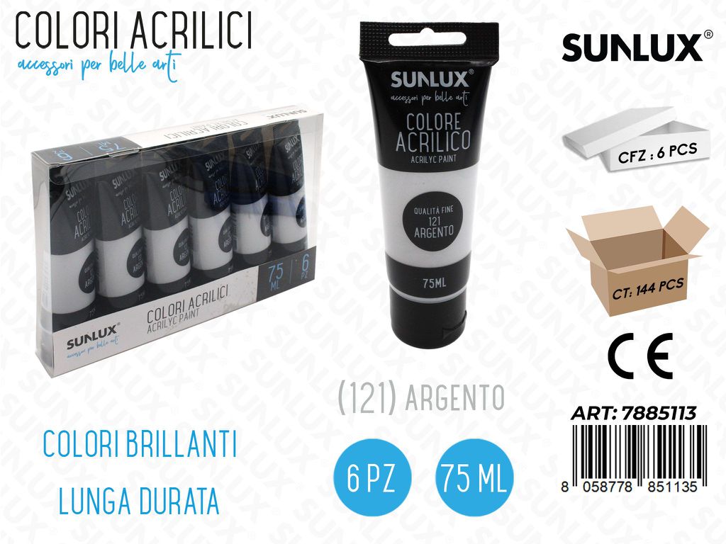 Colori Acrilici 75ML 121 Argento
