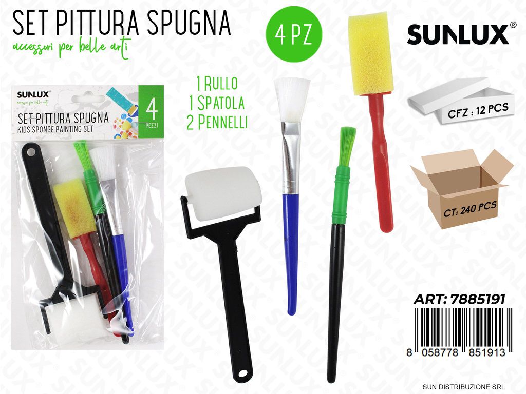 Kit Pittura a Spugna 4PCS Ass.