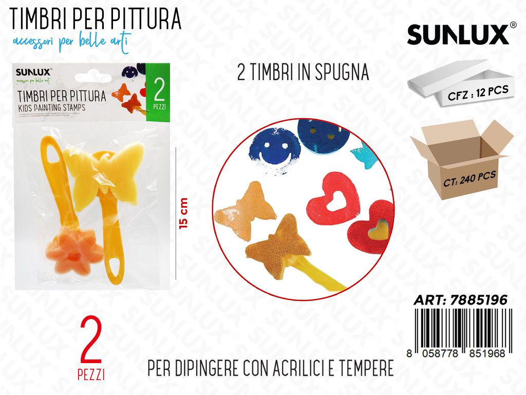Kit Pittura in Spugna 2PCS Ass. 15CM