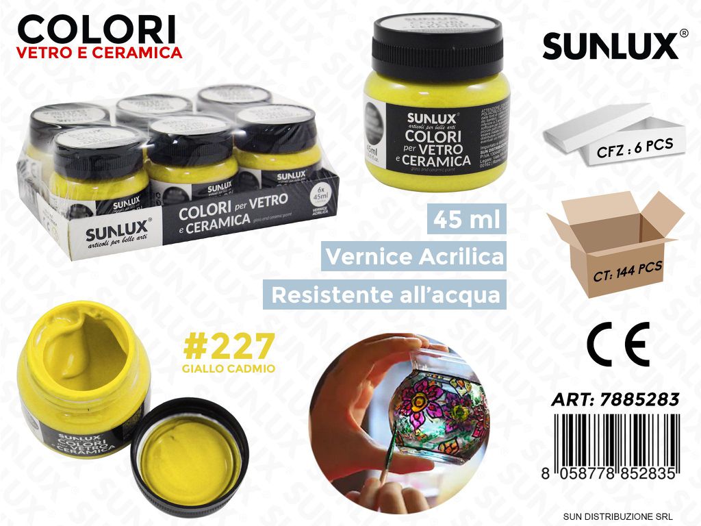 Colori Vetro- Ceramica 227 Giallo Cadmio 45ML