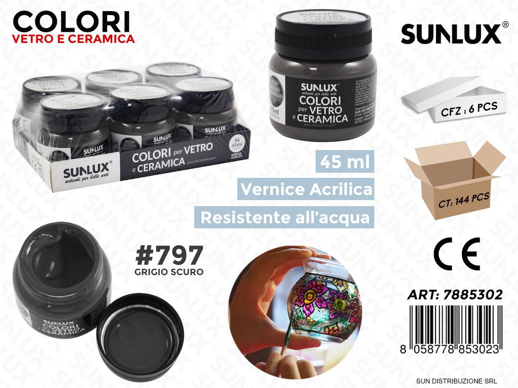 Colori Vetro- Ceramica 797 Grigio Scu. 45ML