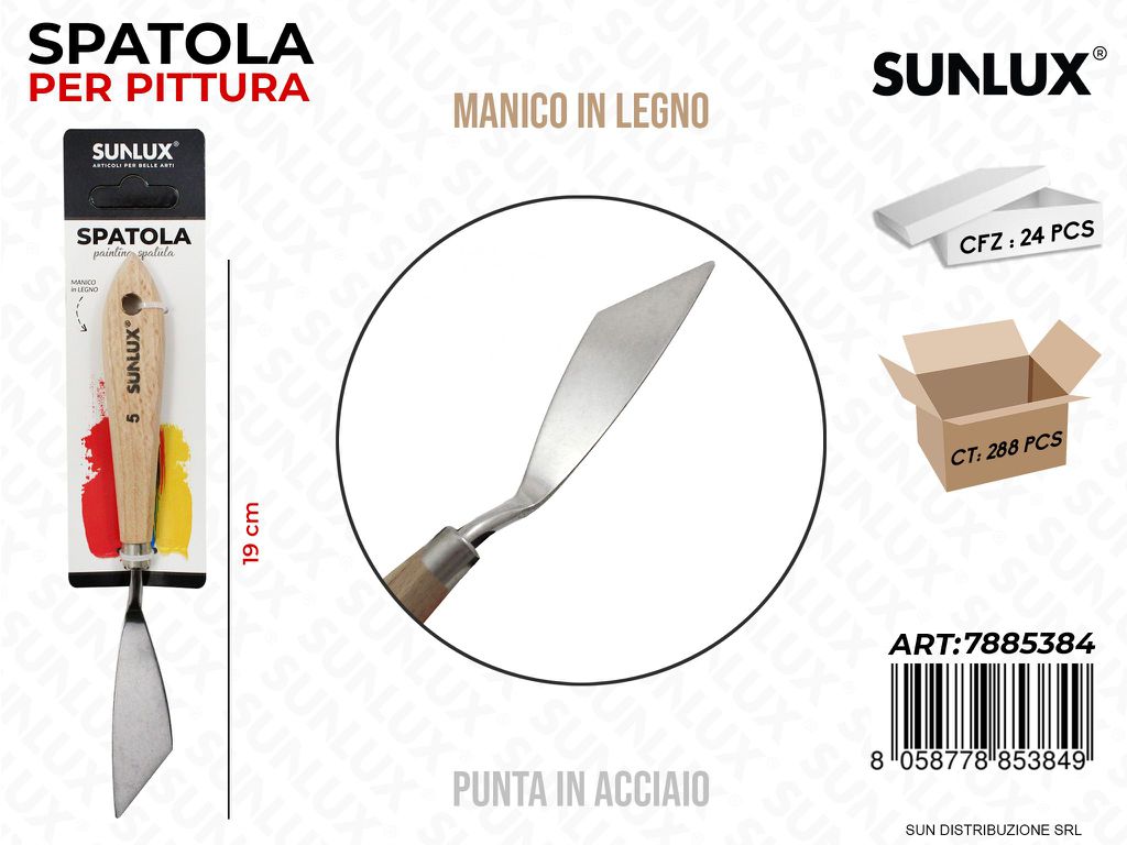 Spatola per Pittura N.5 Acciaio 19CM