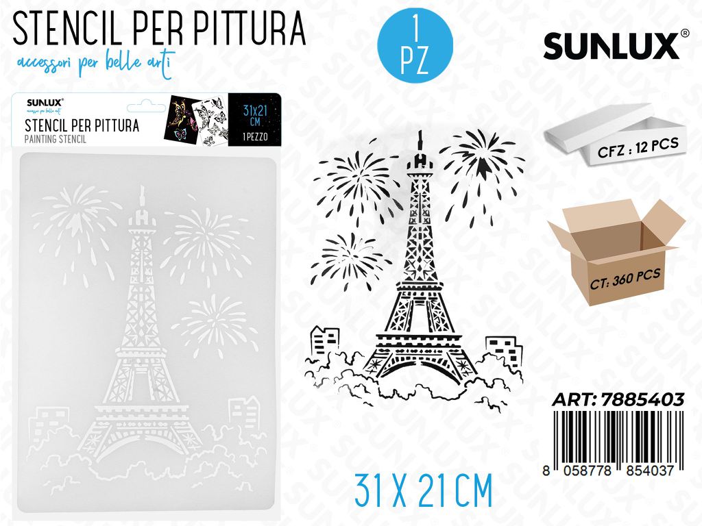 Sunlux Stencil per Pittura 31*21CM