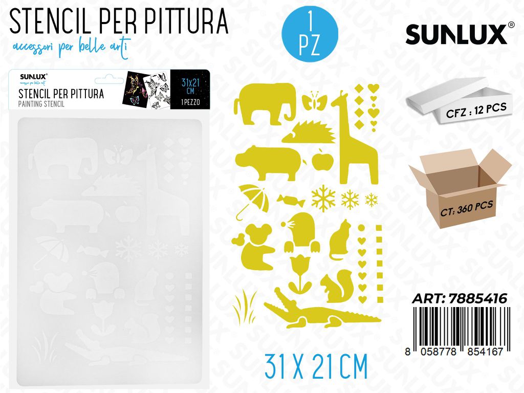 Sunlux Stencil per Pittura 31*21CM