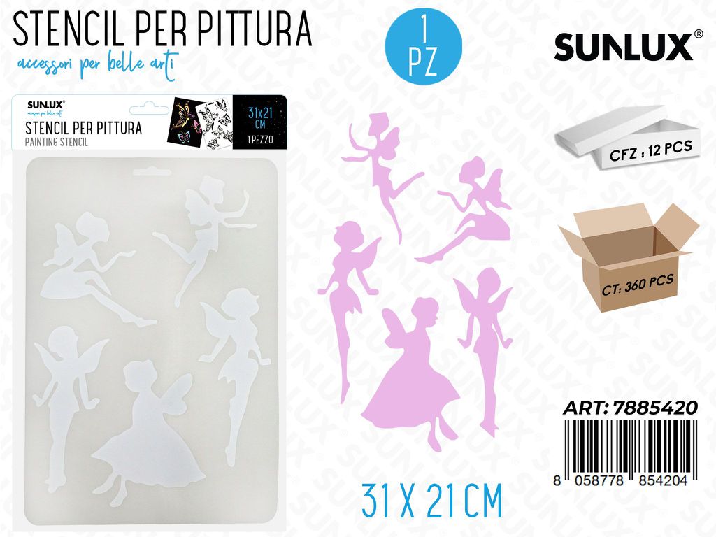 Sunlux Stencil per Pittura 31*21CM