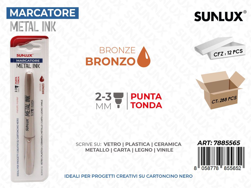 Sunlux Marcatore Metal Ink Bronzo 2-3MM