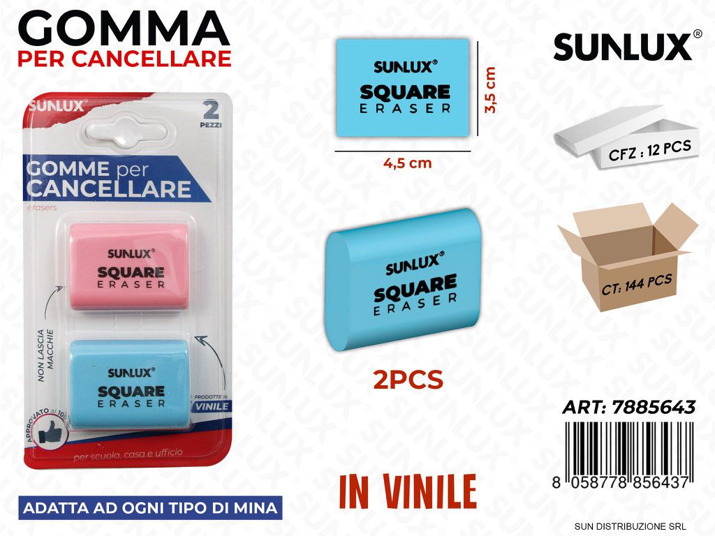 Gomma per Cancellare 2PCS Ass. 4.5*3.5CM