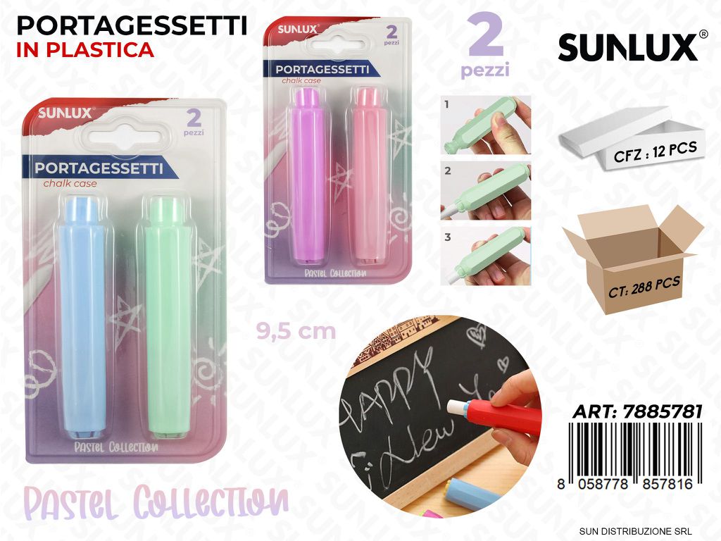 Porta Gessetti Pastel 2 Pcs 9.5CM