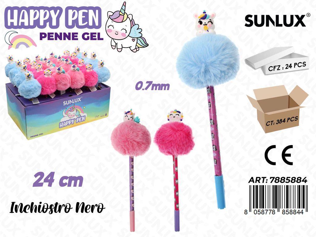 Happy Pen Gel Nero Ass. 0.7Mm