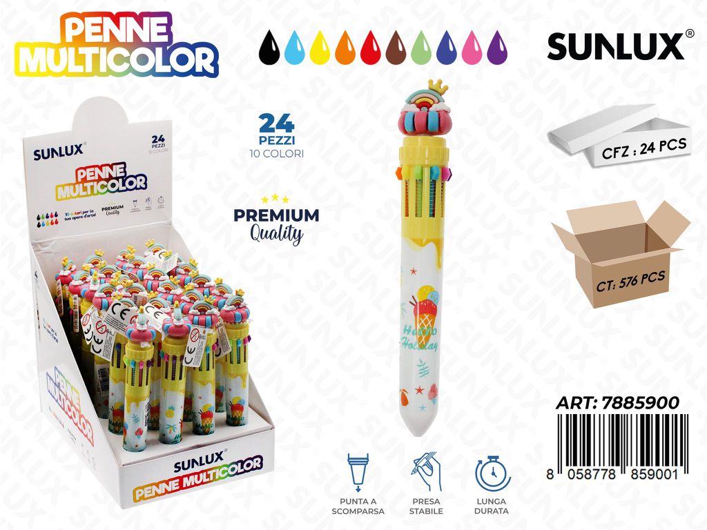 Esp. Penne Multicolor 10Col. 0.7Mm