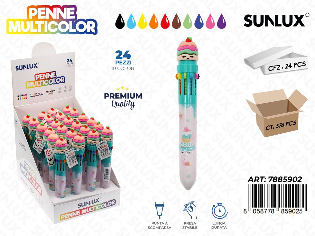 Esp. Penne Multicolor 10Col. 0.7Mm