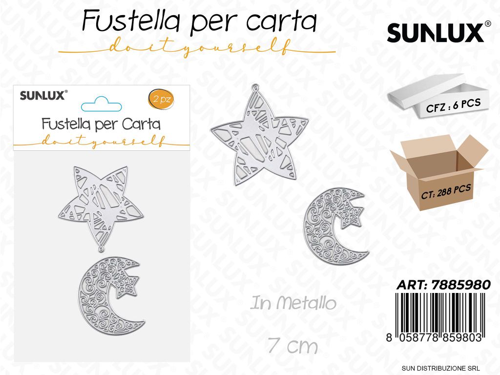 Fustelle per Carta in Metallo 2PCS 7CM