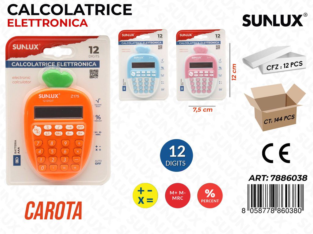 Calcolatrice Elettronica Carota Z175 7.5*12CM