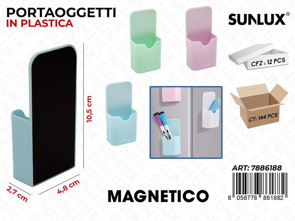 Sunlux Portaoggetti Plast. Magn. 4.8*10.5*2.7CM / Pz da 12