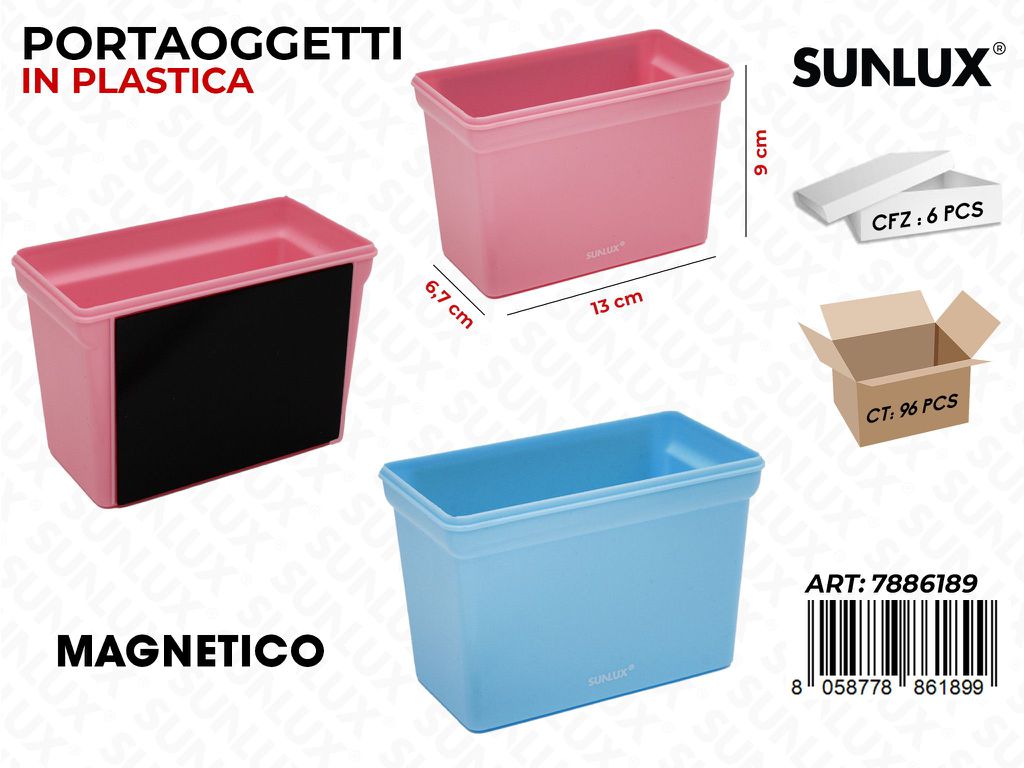 Sunlux Portaoggetti Plast. Magn. 13*9*6.7CM / Pz da 6
