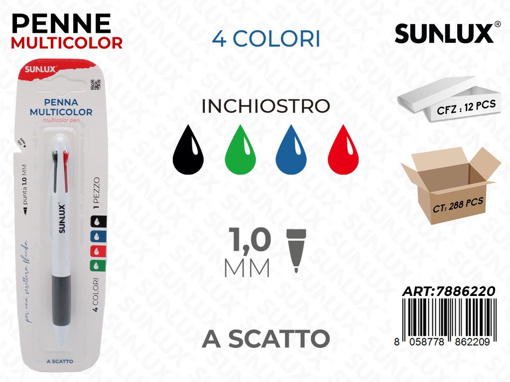 Sunlux Penna Multicolor 1.0MM