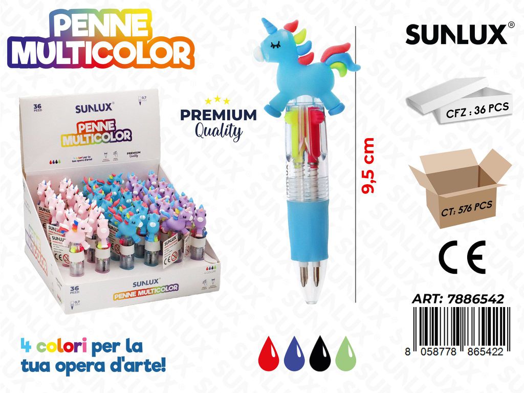 Penne Multicolor Ass. 0.7Mm 9.5Cm