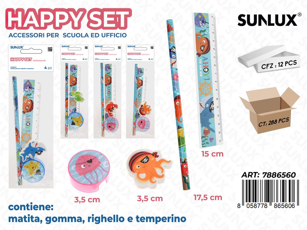 Happy Set Pirati Ass. 4Pcs