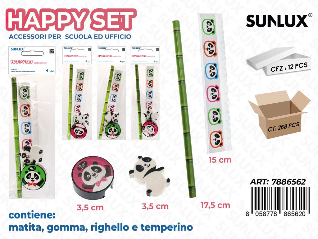 Happy Set Panda Ass. 4Pcs