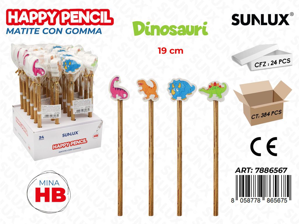 Happy Pencil Dinosauri 19Cm
