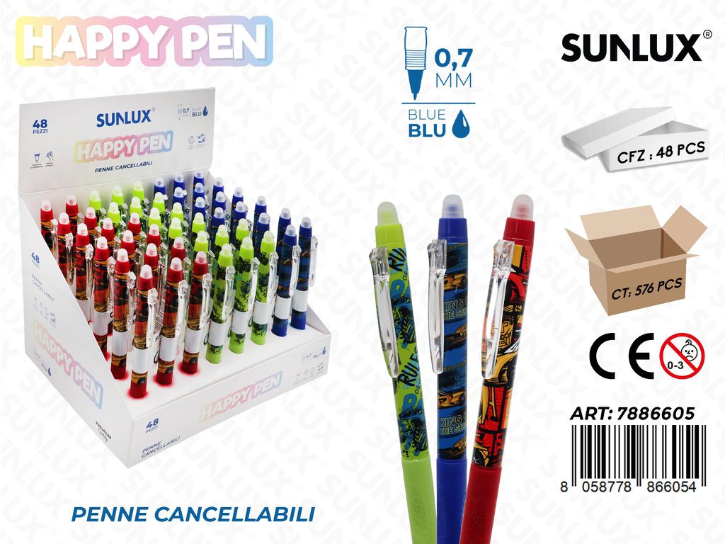 Happy Pen Cancell. Boy 0.7Mm Blu