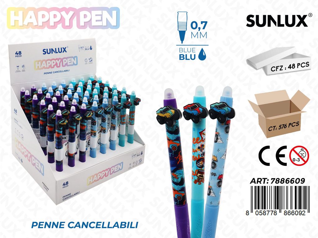 Happy Pen Cancell. Car 0.7Mm Blu