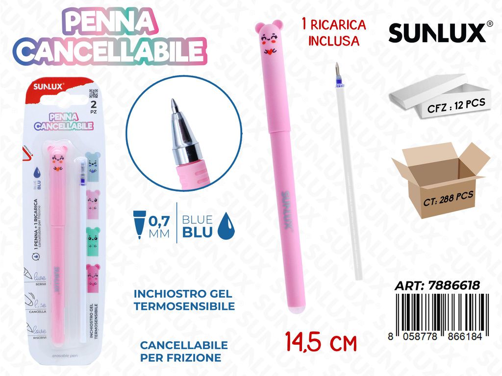Penna Cancell. C/Ric. Blu 0.7Mm