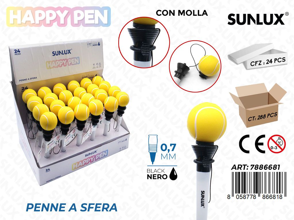 Happy Pen C/Molla Nero 0.7Mm