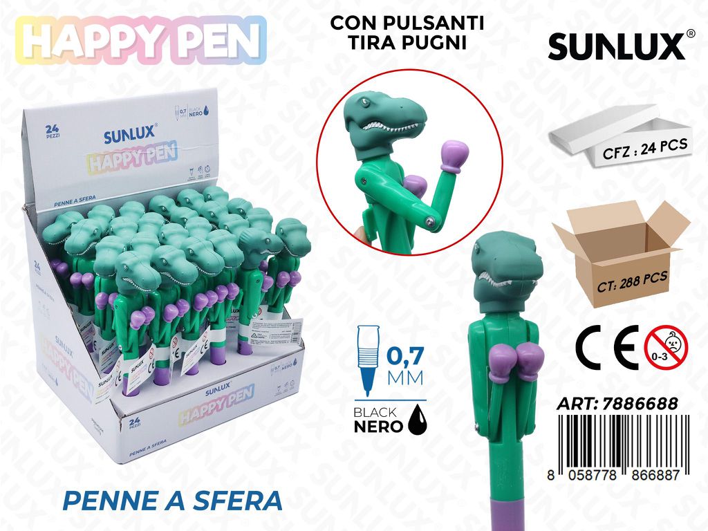 Happy Pen C/Pulsanti Nero 0.7Mm