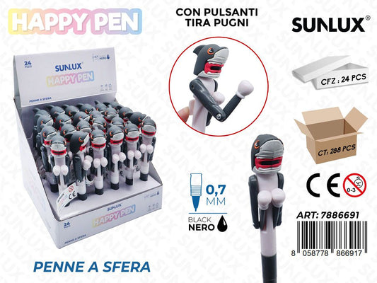Happy Pen C/Pulsanti Nero 0.7Mm